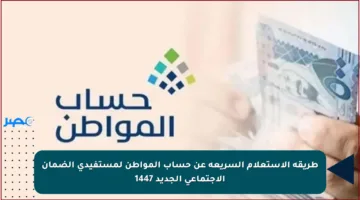 طريقة الاستعلام السريعة عن حساب المواطن لمستفيدي الضمان الاجتماعي الجديد 1447